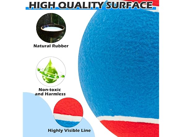 EXPAWLORER Giant Tennis Balls for Dogs- 2Pcs 