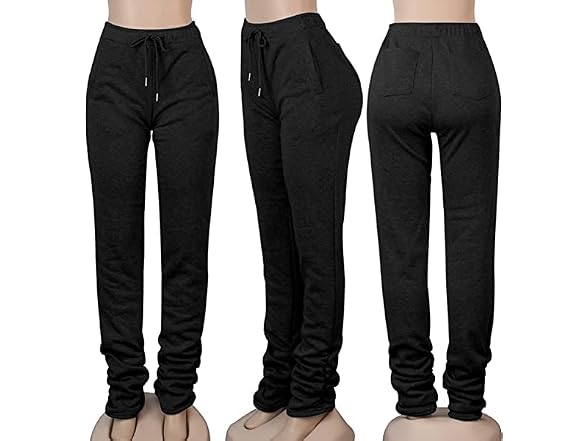 Shinfy Women (S) Stacked Fleece Sweatpants Joggers