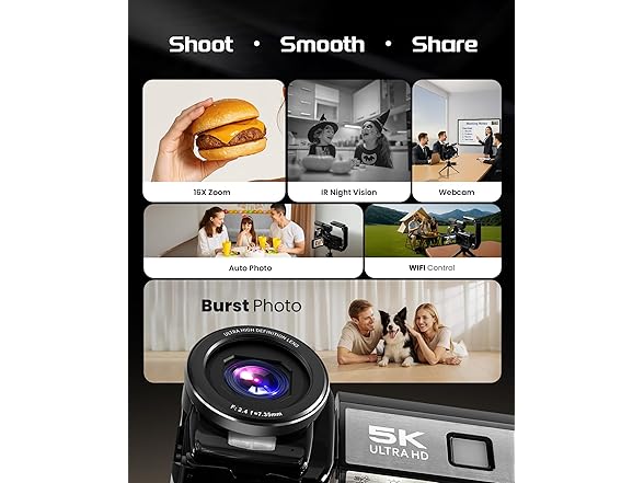 BREGOO 5K Video Camera Camcorder