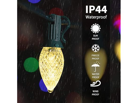 Brightown 25 Pack C7 Led Replacement Christmas Light Bulb