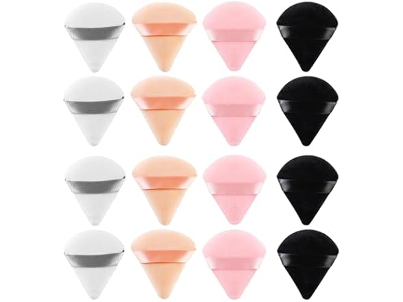 16 Pieces Triangle Powder Puff