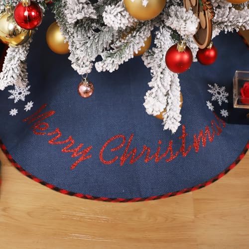 Christmas Burlap Tree Skirt 30" 2 Pack