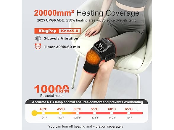KlugPop Knee Massager with Heat