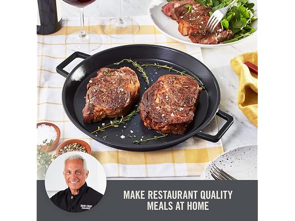 Zakarian by Dash Nonstick Cast Iron Frying Pan.
