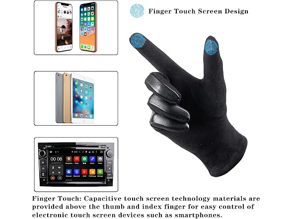 Kebesu Winter Fashion Leather Gloves