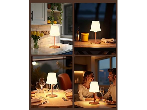 Wood Grain 2 Pack Touch Lights