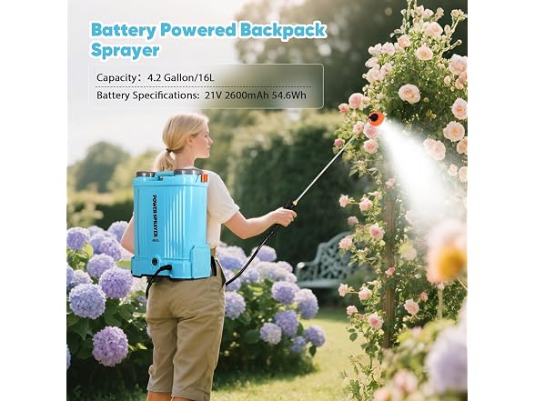 FAHKNS Battery Powered Backpack Sprayer