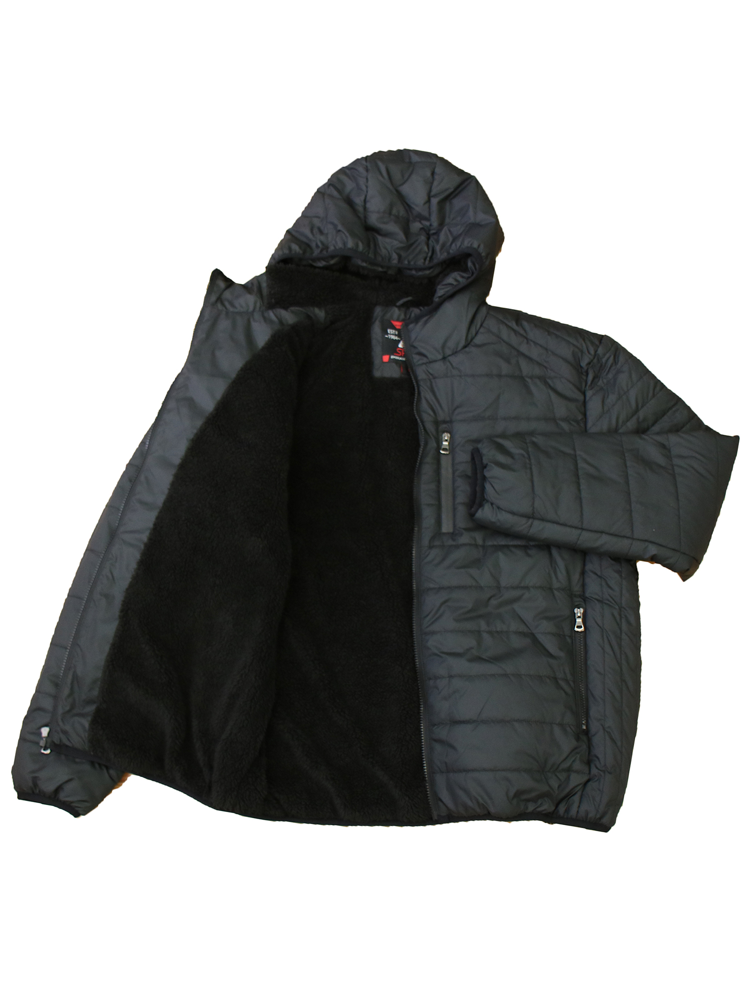 Womens Fleece-Lined Hooded Puffer Jacket - Gallery 26