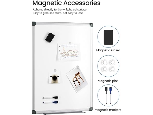Magnetic White Board Hanging 24" x 18"