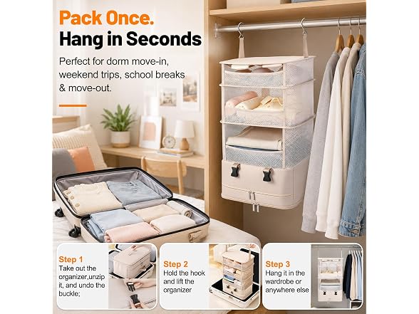 NOBLIGOAL Hanging Closet Organizer