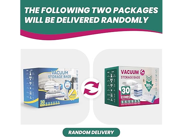 InfiniPower Space Bags Vacuum Storage Bags (Variety 30 Pack)