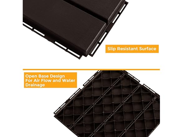 ASTEROUTDOOR Interlocking Deck Tiles 12" 10pc