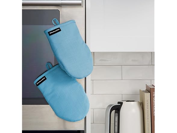 KITCHENAID Oven Mitts 2 Pack-Blue Velvet