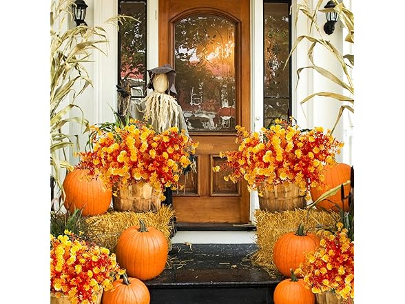 Grunyia 12 Bundles Artificial Fall Flowers