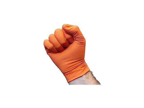Orange Nitrile Gloves 8Mil XXL 100Ct