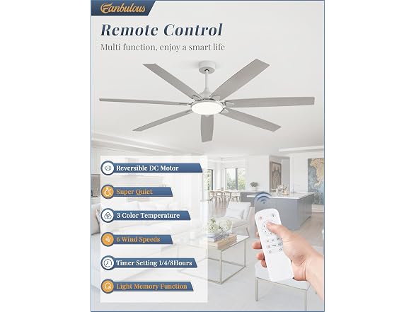 Fanbulous Gray 72" Ceiling Fan with Lights