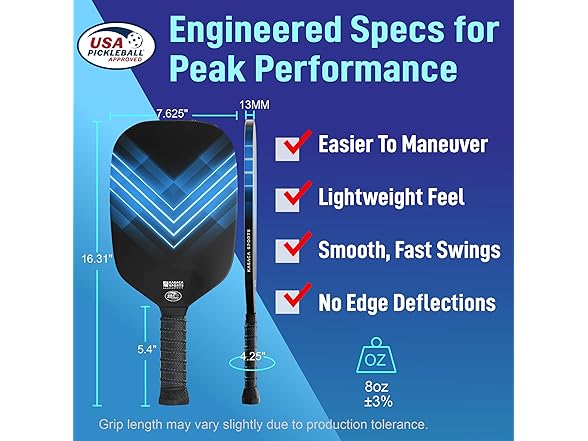 Kasaca Carbon Fiber Pickleball Paddle