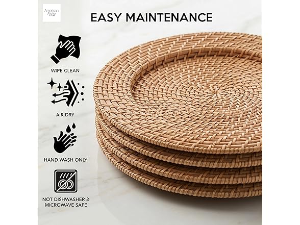 ChargeIt by Jay Ch, Rattan Charger Plate - Set of 4