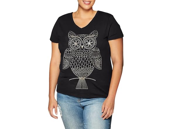 Hanes Women (S) Short Sleeve Graphic Tee Black