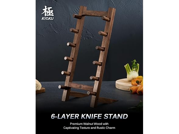 KYOKU 6 Layer Wooden Knife Stand