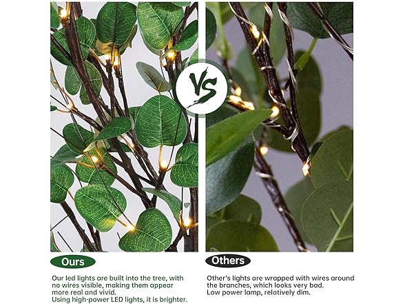 7FT Lighted Eucalyptus Tree w/ 170 LED