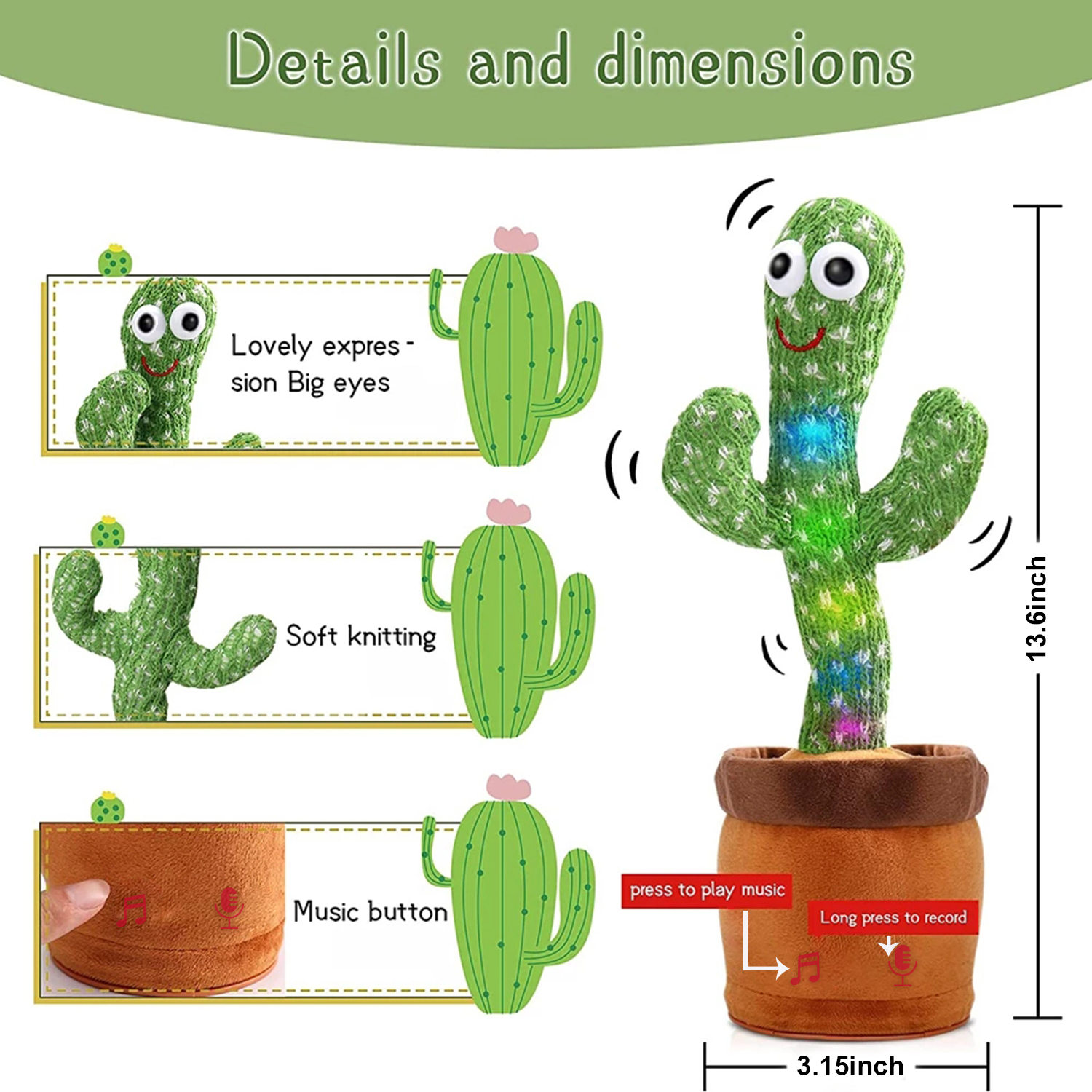 Dancing Cactus Mimicking Toy - Gallery 11
