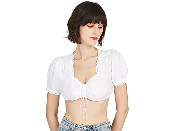 FreeNFond Women's (M) Oktoberfest Blouse Dirndl