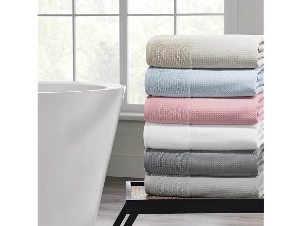 Modern Threads Waffle-Rib 6-Piece Towel Set
