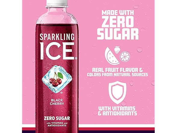 1CT Sparkling Ice, Black Cherry Sparkling Water