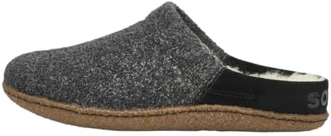 SOREL Women's Nakiska Scuff Slipper - Black, Natural - 8