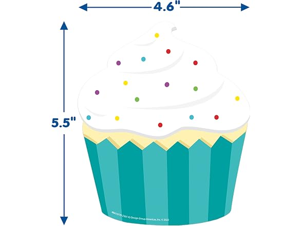Eureka Cupcake Paper Cut-Out Classroom Decorations