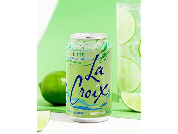 12PK La Croix Sparkling Water, Lime, 12 Fl Oz