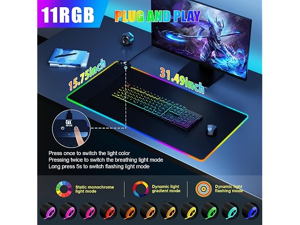 Wireless Charging RGB Gaming Mousepad
