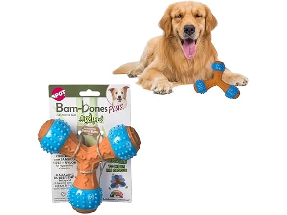 SPOT Bam-Bones PLUS Gigglers Dog Toy