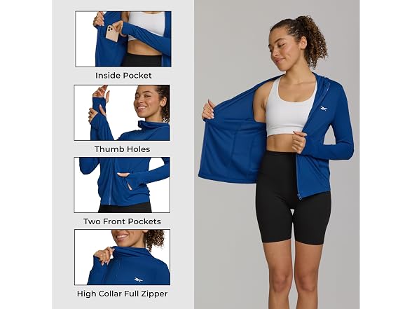 Reebok Womens Sun Hoodie Rash Guard