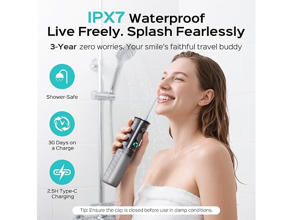 COSLUS T50 Portable Water Flosser Black