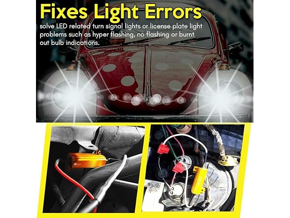 Zone Tech LB0072-8 50w 60HM Led Load Resistor Yellow