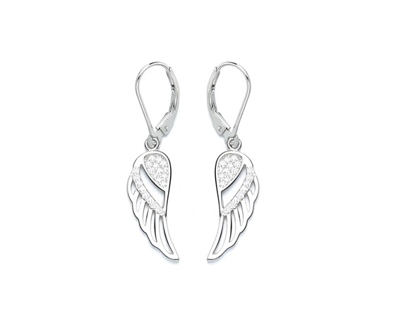 Angel Wing Crystal Earrings