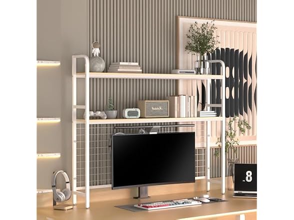 FAHKNS FAHKNS 2-Tier Desktop Bookshelf