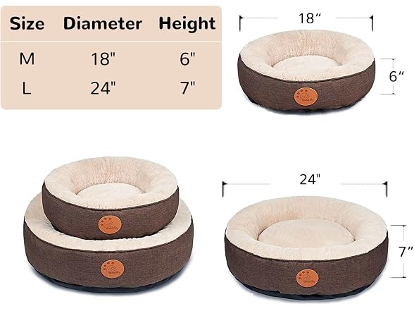 HachiKitty Washable Donut Cat Bed - Round