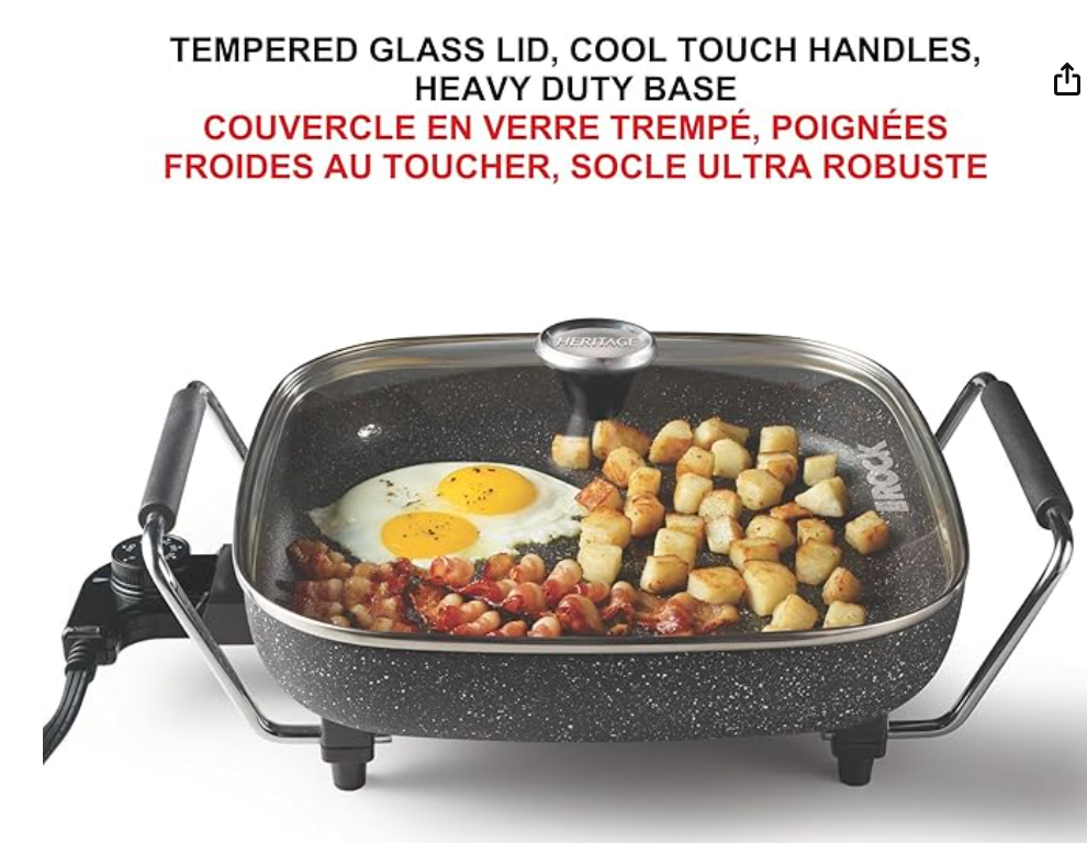(NEW) StarFrit Heritage The Rock Electric Skillet - Gallery 6