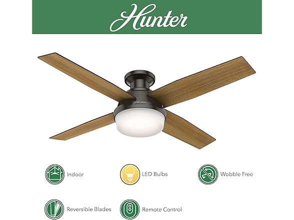 Hunter Fan 52 inch Noble Bronze Indoor Ceiling Fan - Gallery 2
