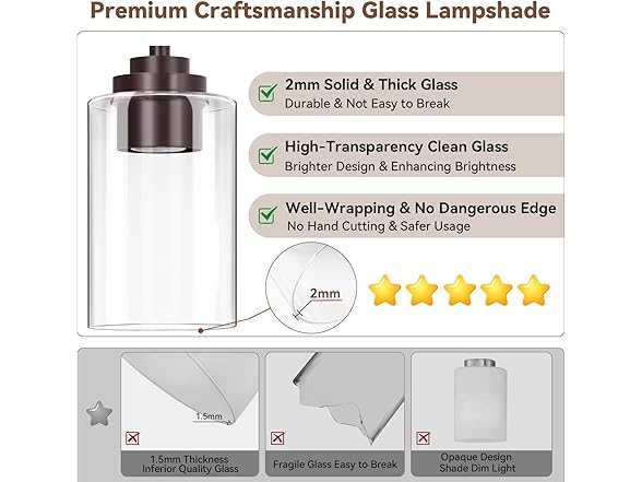 3-Light Bathroom Light Fixtures, 19" Modern, Brown