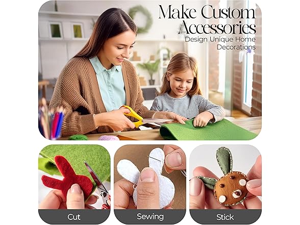 FabricLA Acrylic Felt Fabric, Half Yard (Red 402)