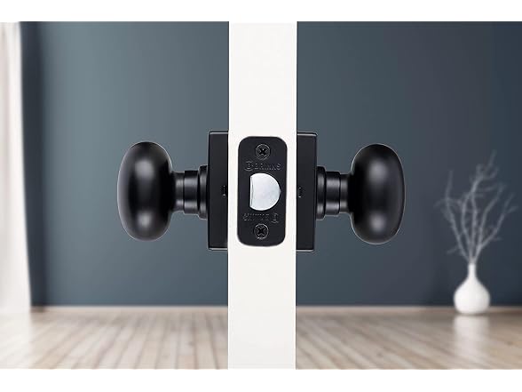 BRINKS Contemporary Passage Ball Knob Black 6pk