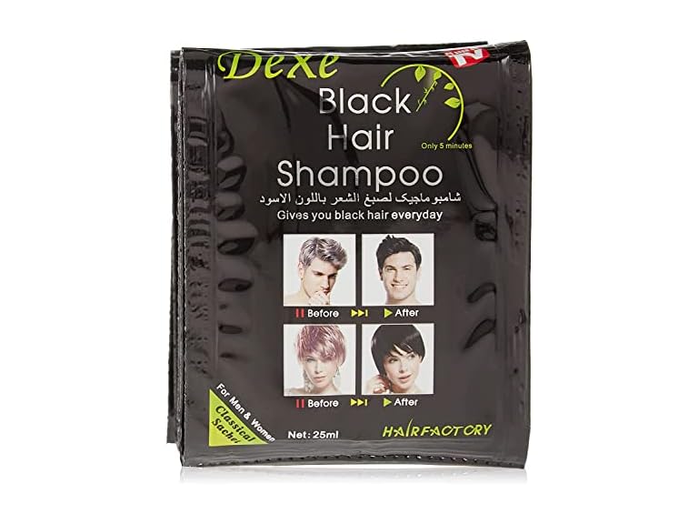 Dexe Black Hair Shampoo for Men and Wome