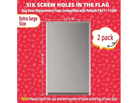 2Pack Dog Door Replacement Flap