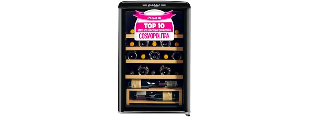 Classic Retro 21" 28-Bottle Wine Cooler