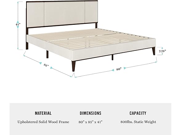 Martha Stewart Jett Platform Bed, King