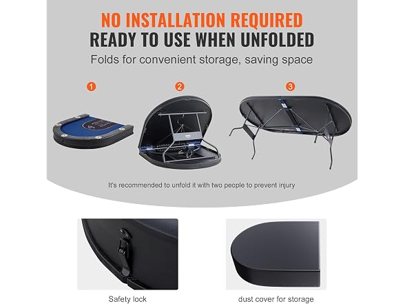 VEVOR 10 Player Foldable Poker Table